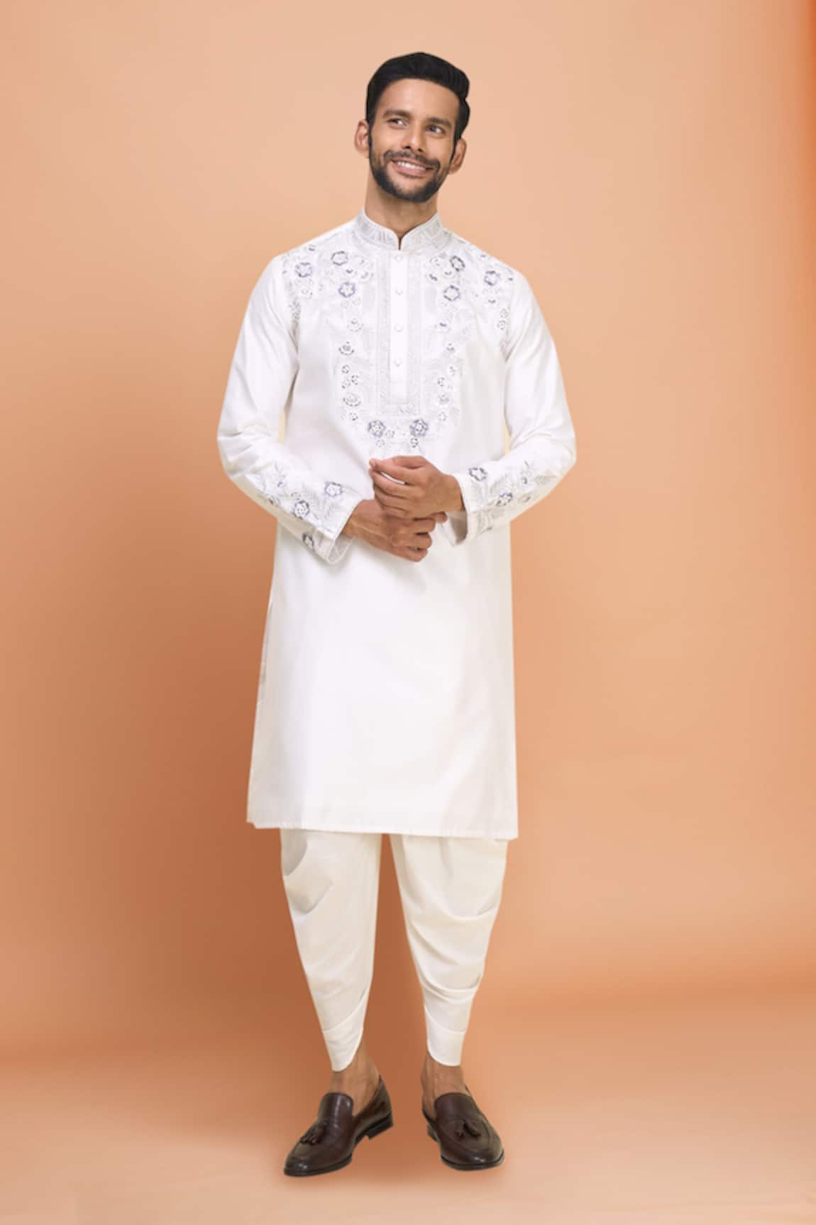 Arihant Rai Sinha Floral Embroidered Kurta Pant Set 