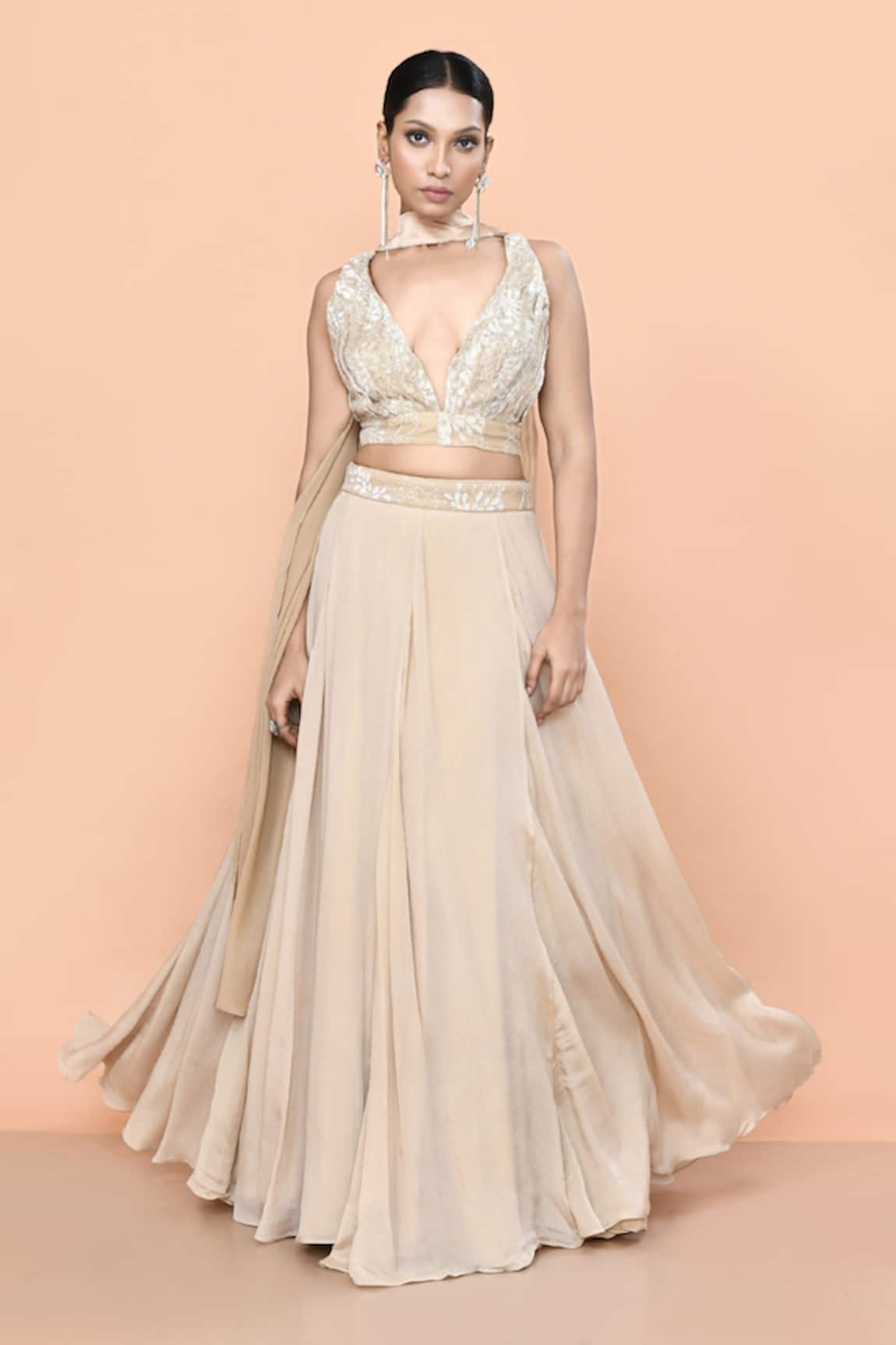 Sayisha Lace Work Blouse Lehenga Set 