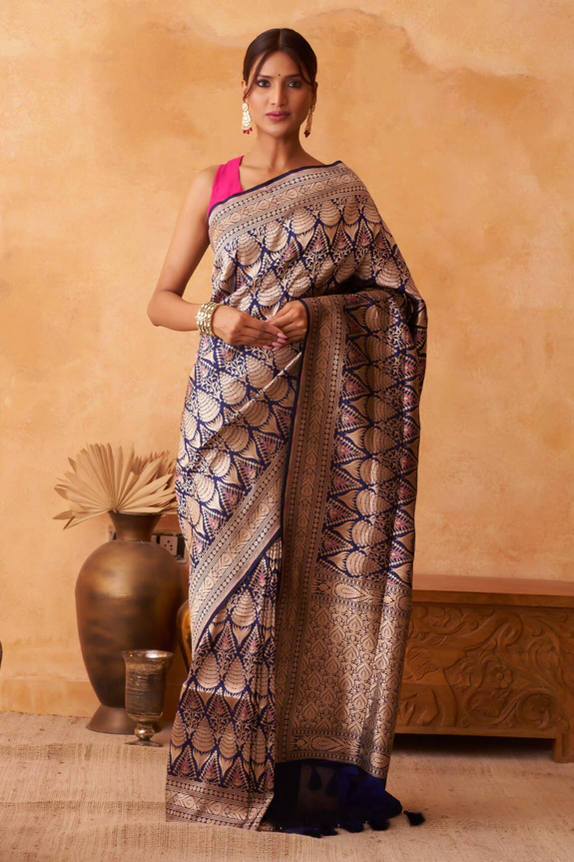 Neitri Primrose Banarasi Silk Floral & Geometric Saree 