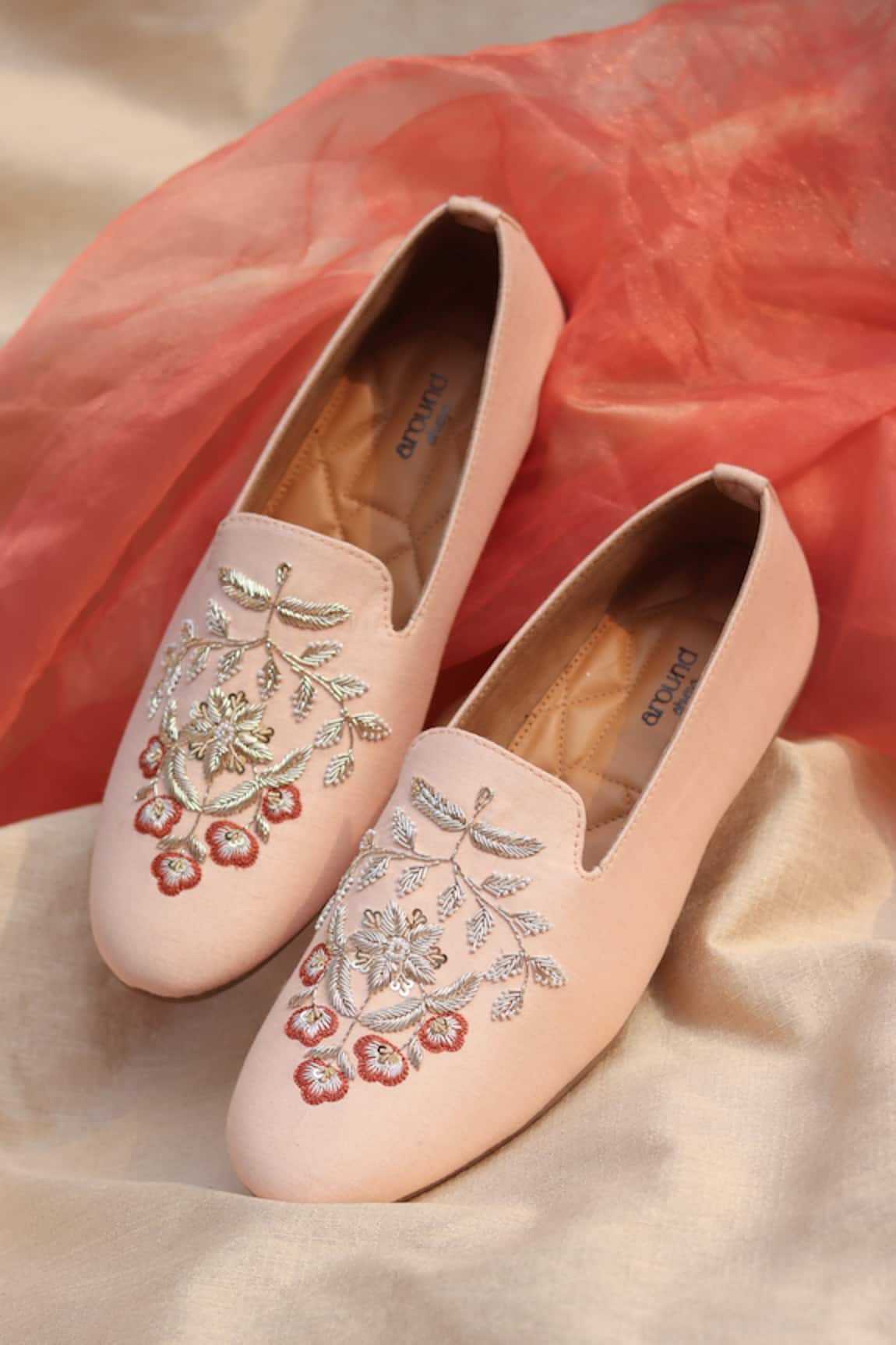 Around Always Rayan Floral Embroidered Loafers