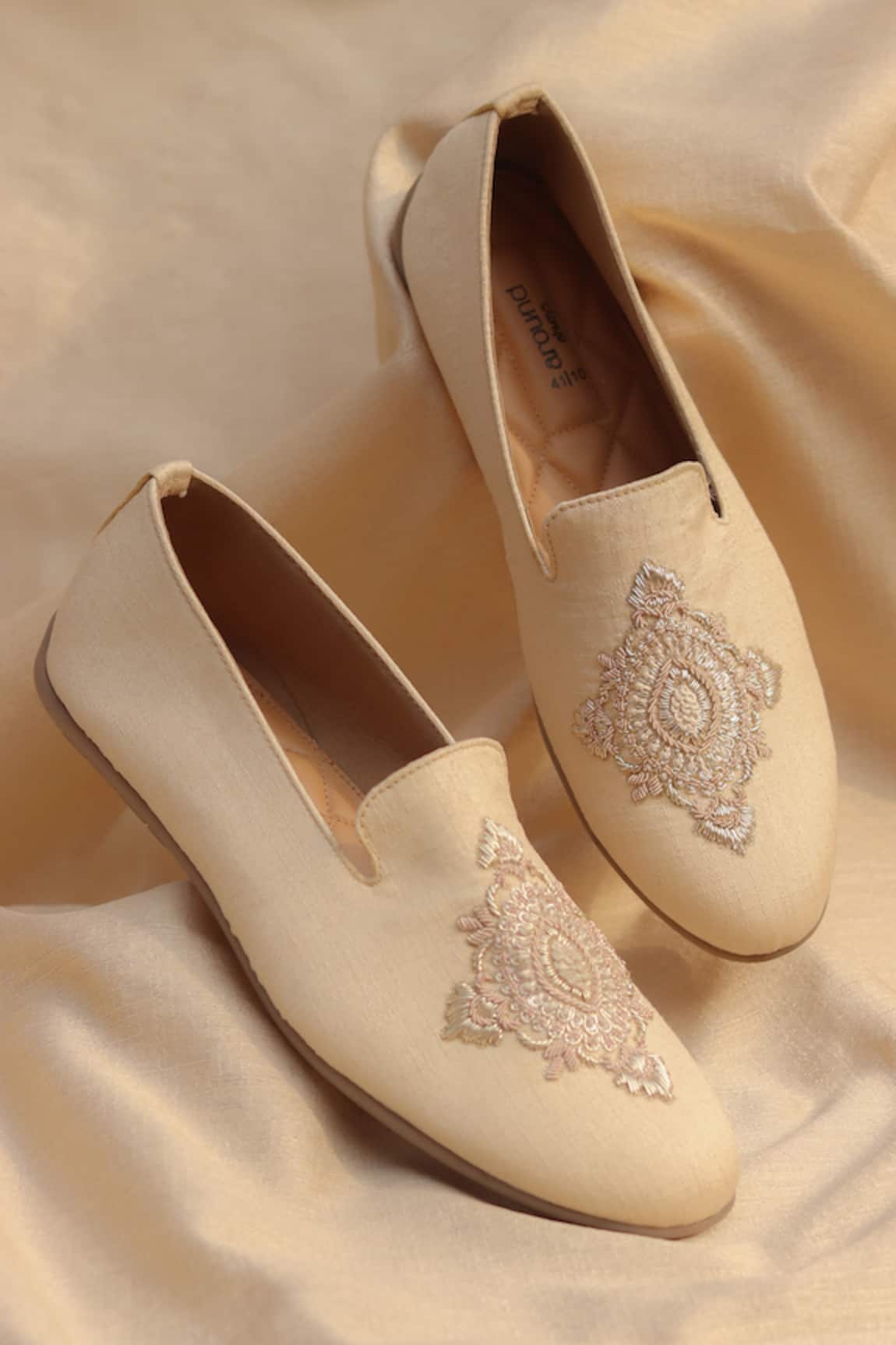 Around Always Naman Floral Embroidered Loafers