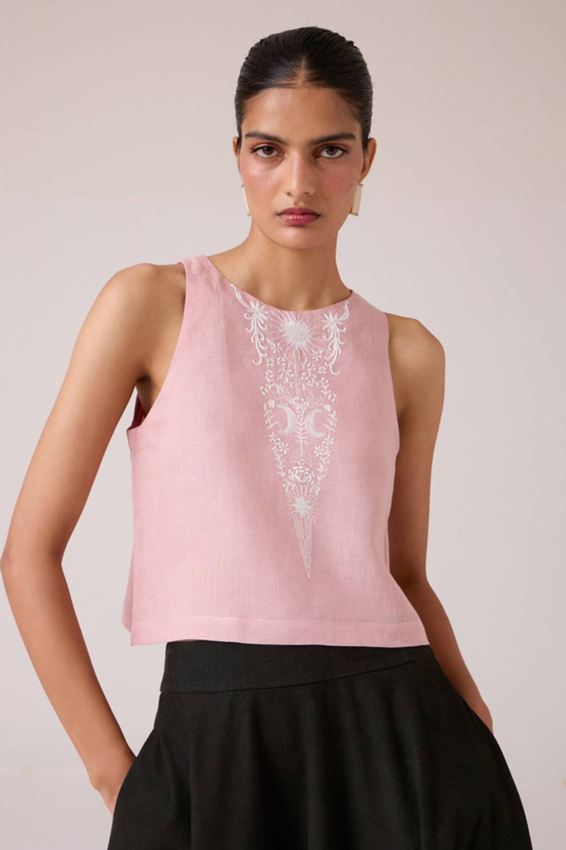 The Summer House Evora Rose Embroidered Top 