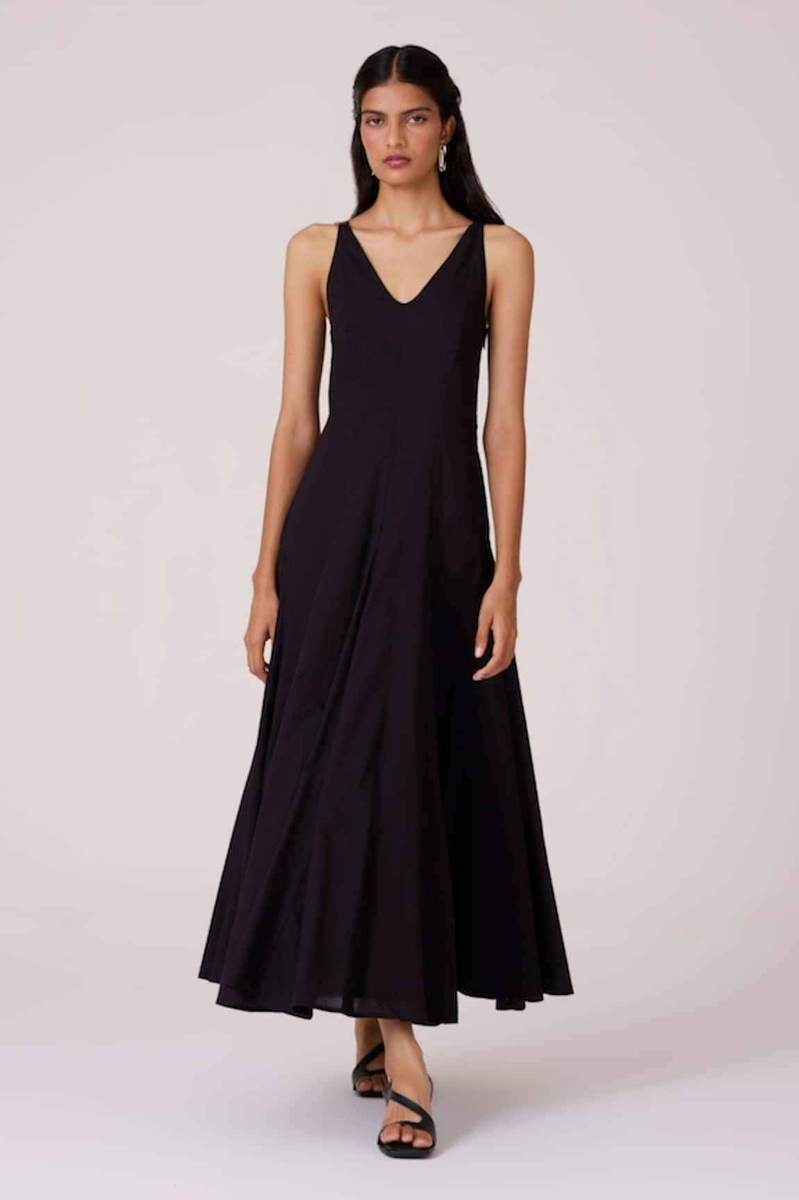 The Summer House Aurora Black Panelled Dress 