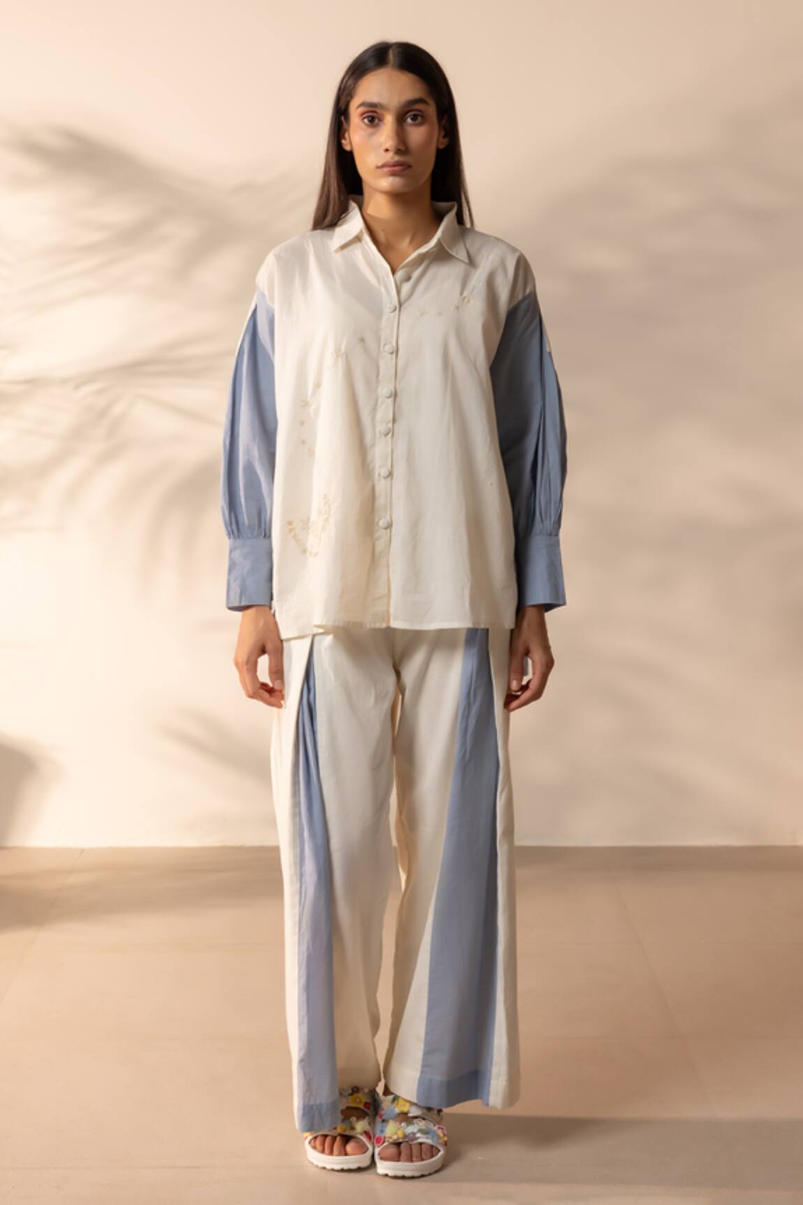 OurDve Breeze Embroidered Drawstring Shirt