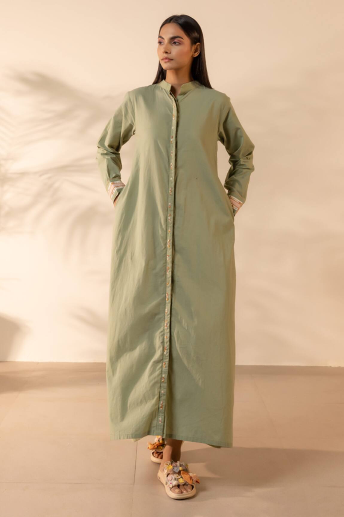 OurDve Whimsy Embroidered Cotton Dress