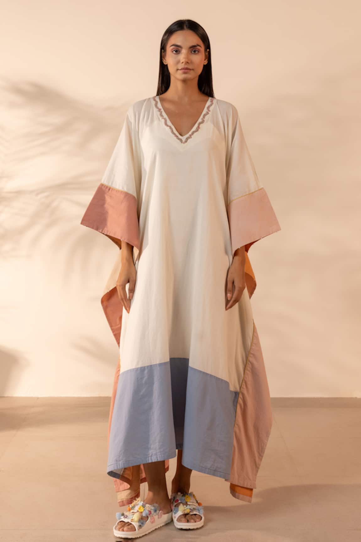 OurDve Peel Color Block Kaftan