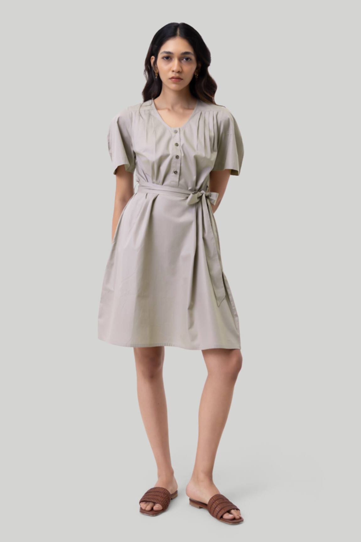Reistor Pleated Tent Dress 