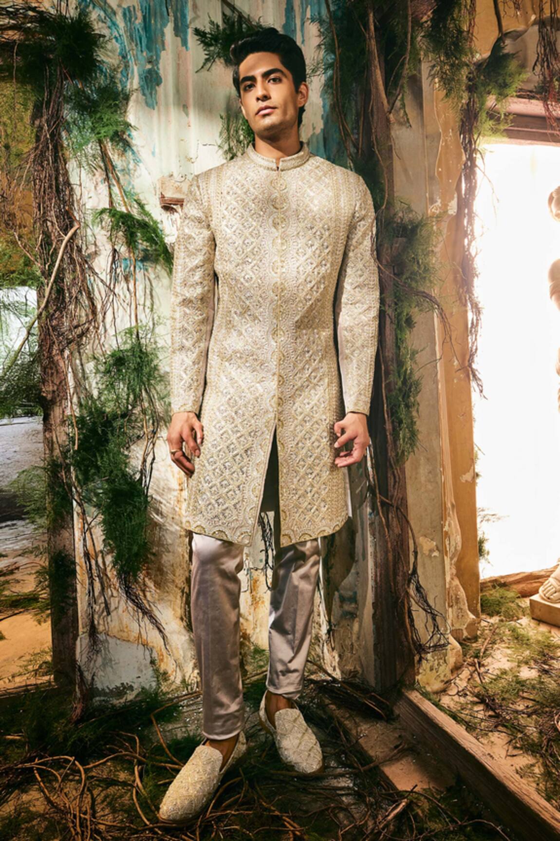 Varun Chakkilam Regal Prism Embroidered Sherwani & Pant 