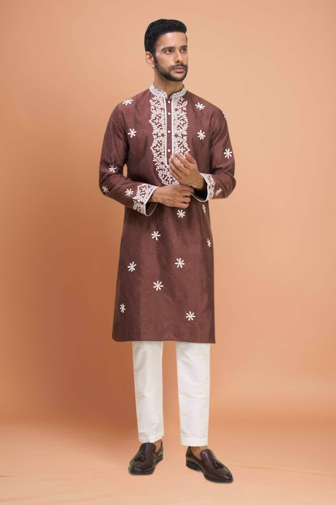 Arihant Rai Sinha Floral Embroidered Kurta Set