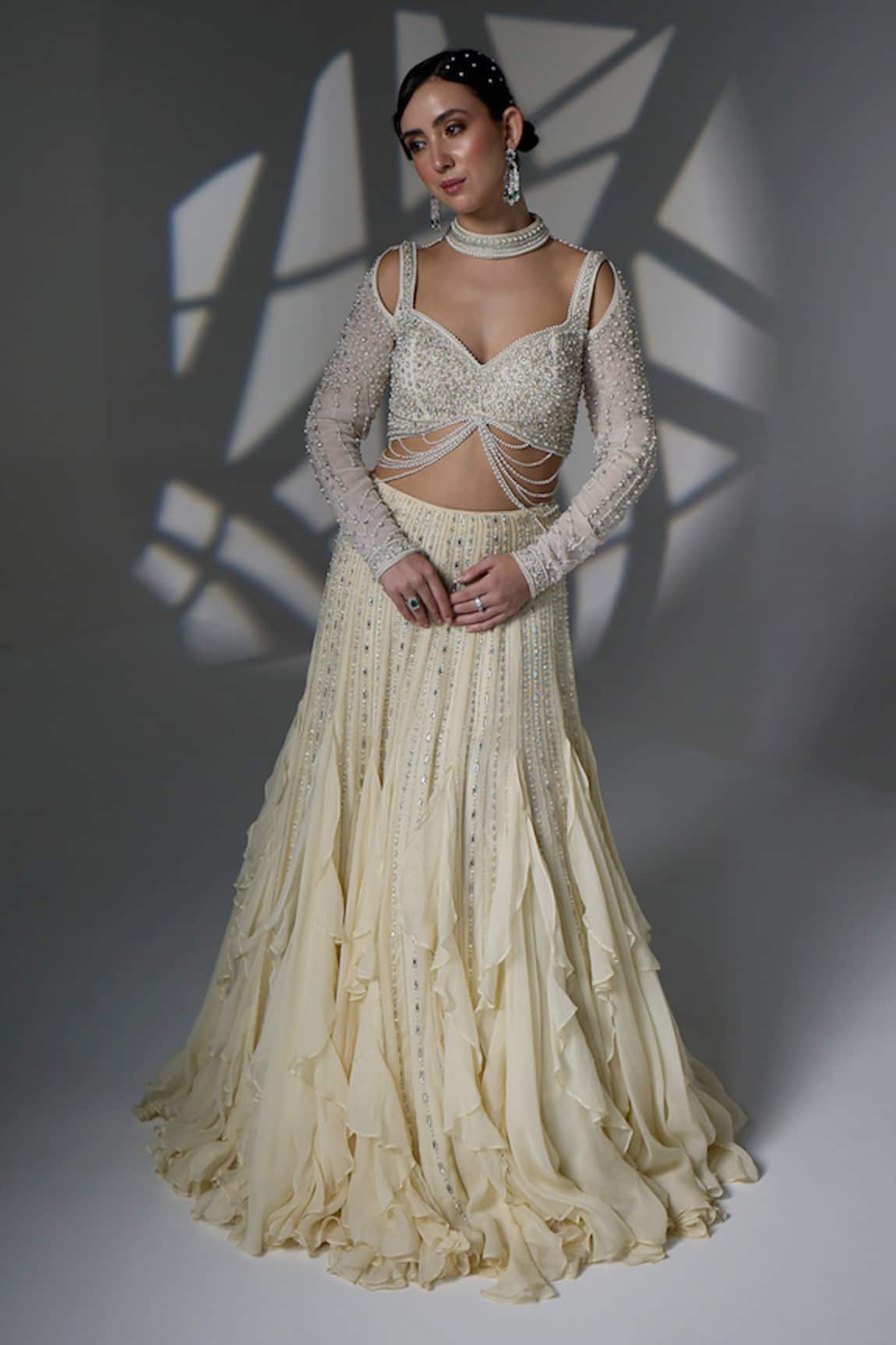 Jade By Ashima Beatrice Lehenga & Crop Top Set 