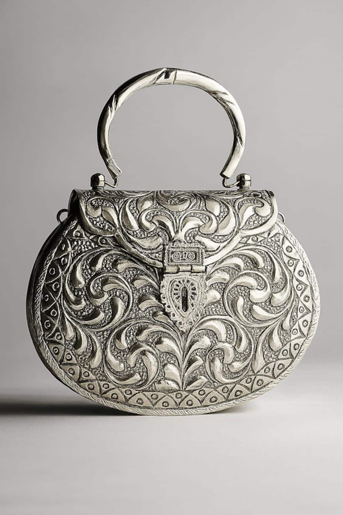 Tasna Handcrafted Engraved Brass Clutch