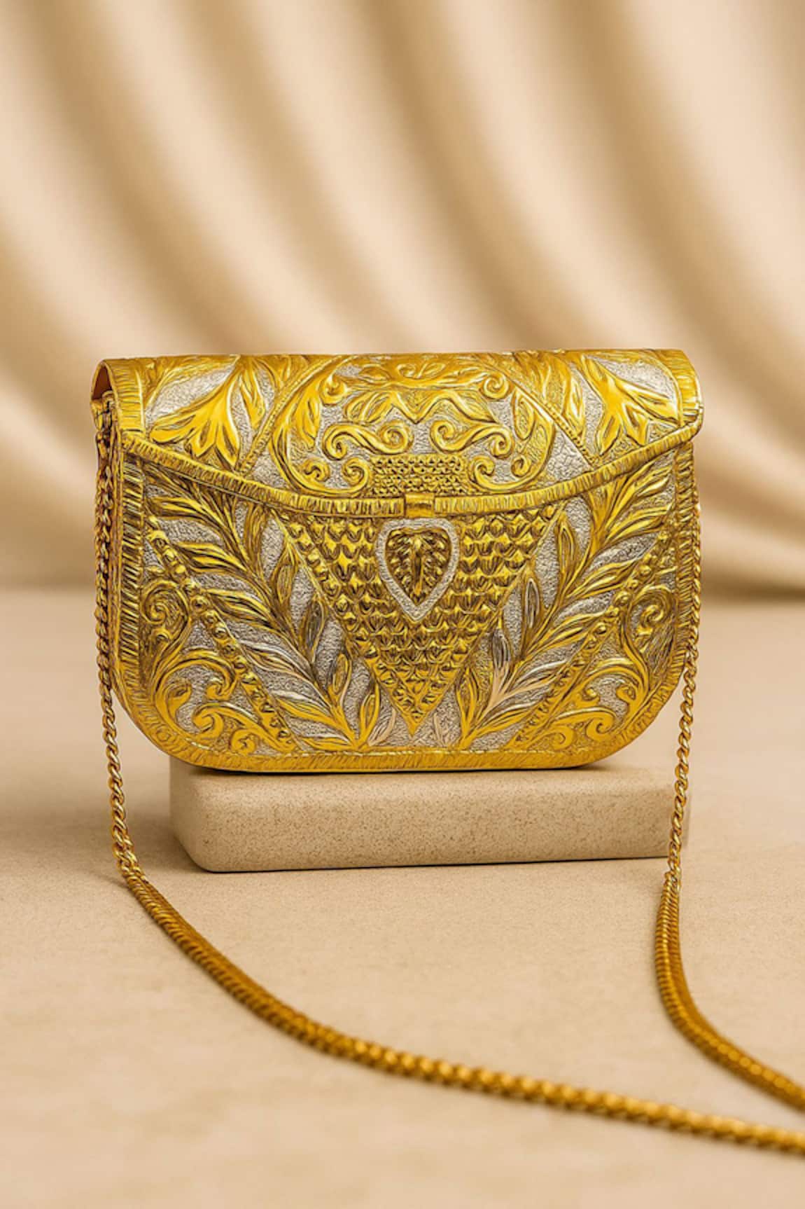 Tasna Brass Engraved Clutch