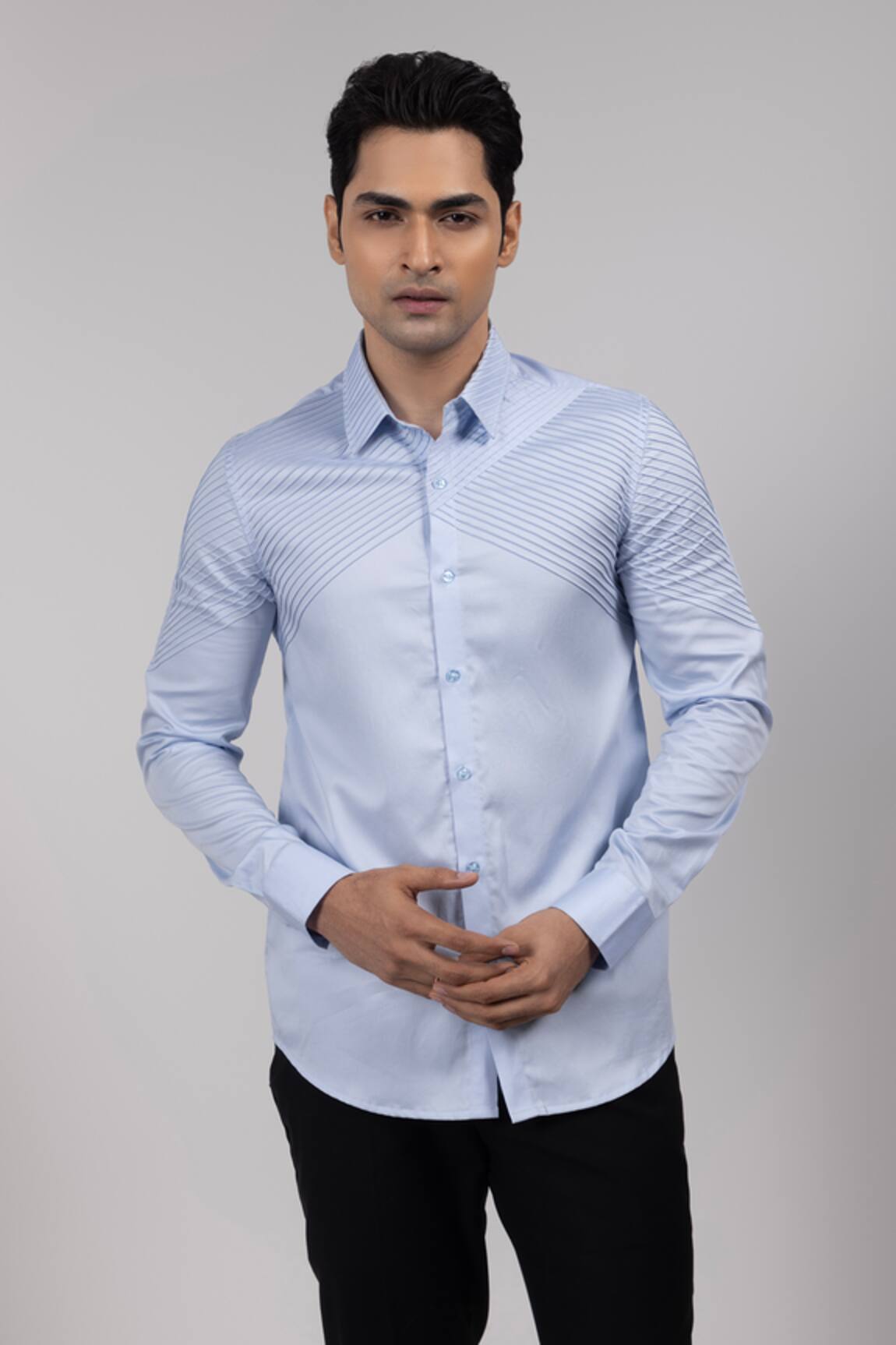 Yoseba Pinstripe Pintuck Shirt