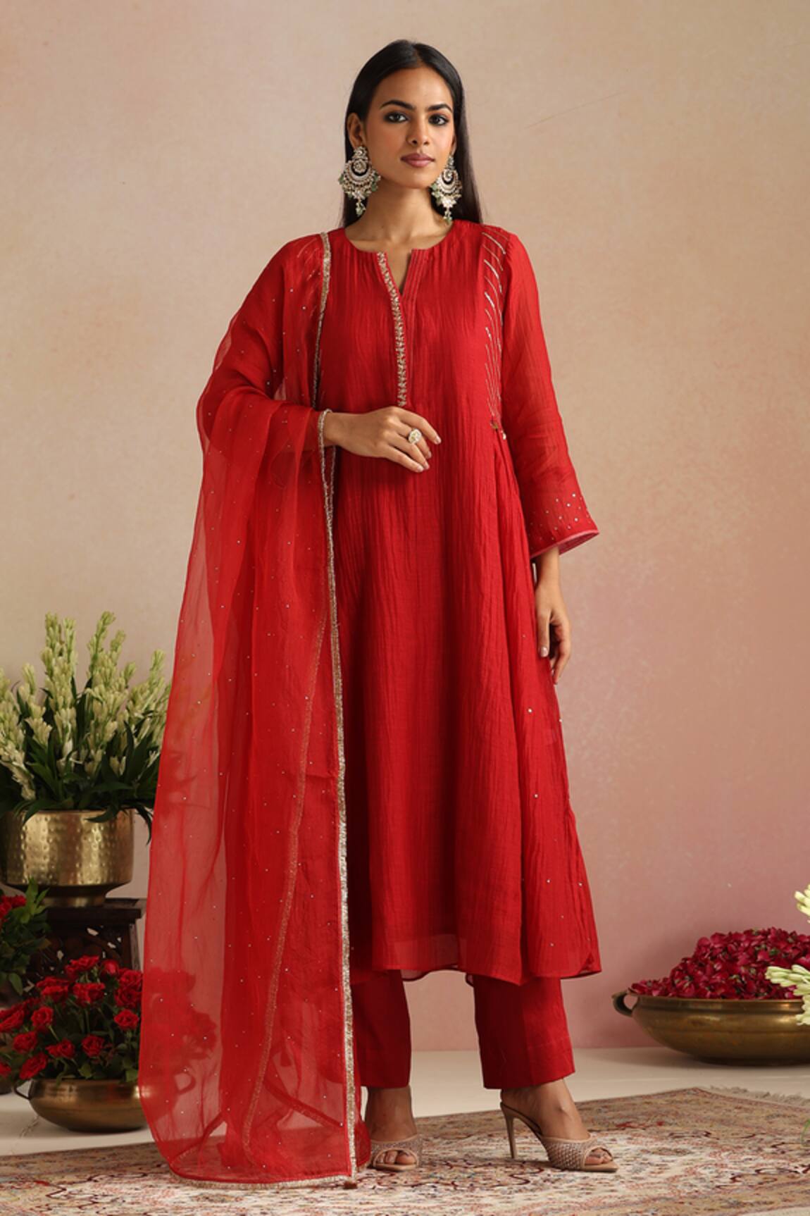 Trendy Tokari Hand Embroidered Kurta Set 