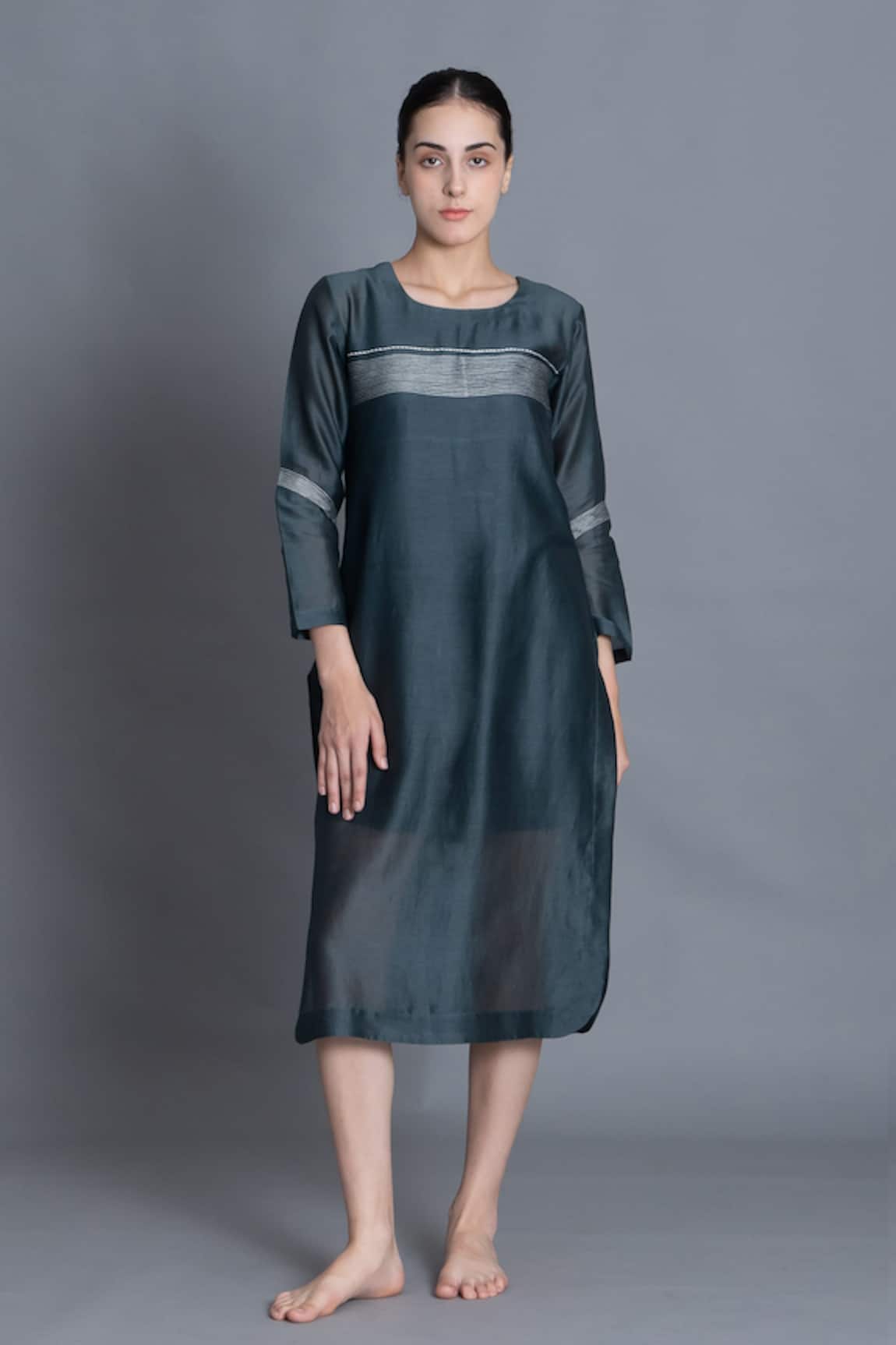 Khat E-mint Embroidered Kurta