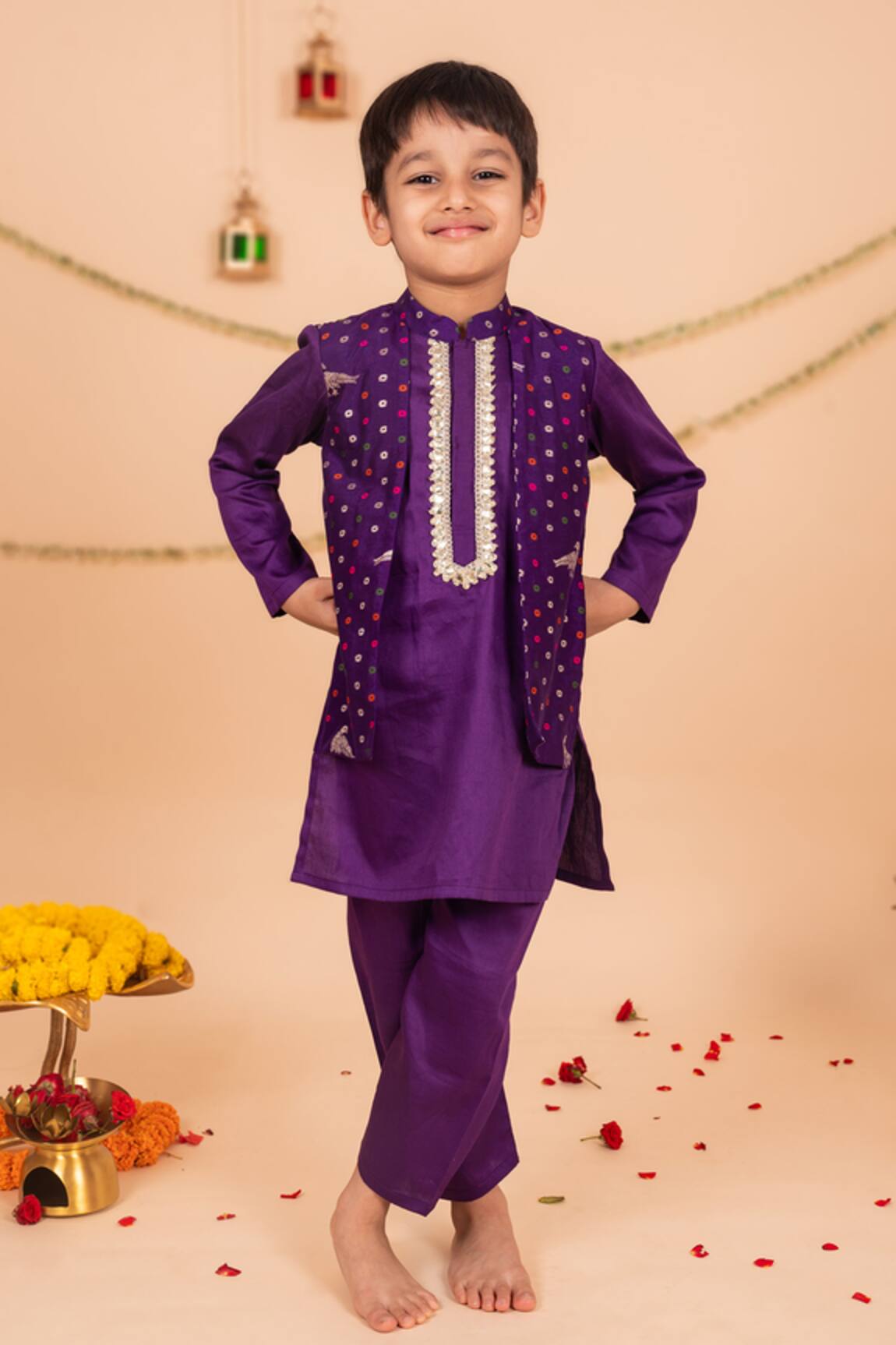 Toplove Banarasi Silk Kurta & Pajama Set