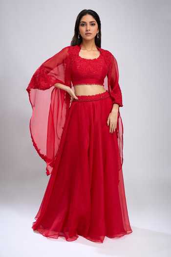 Prisho Waistband Embroidered Skirt Set 