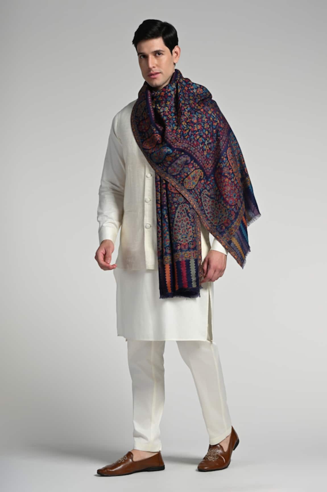 Taroob Taroob Authentic Pashmina Feel Fine Wool Stole