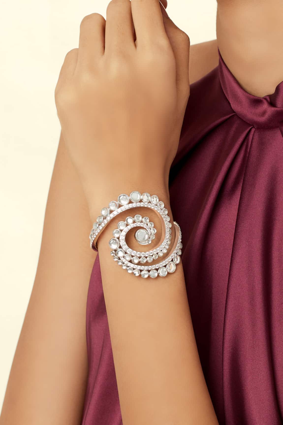 Isharya 18Kt Gold Plated Alfama Cuff Bracelet 