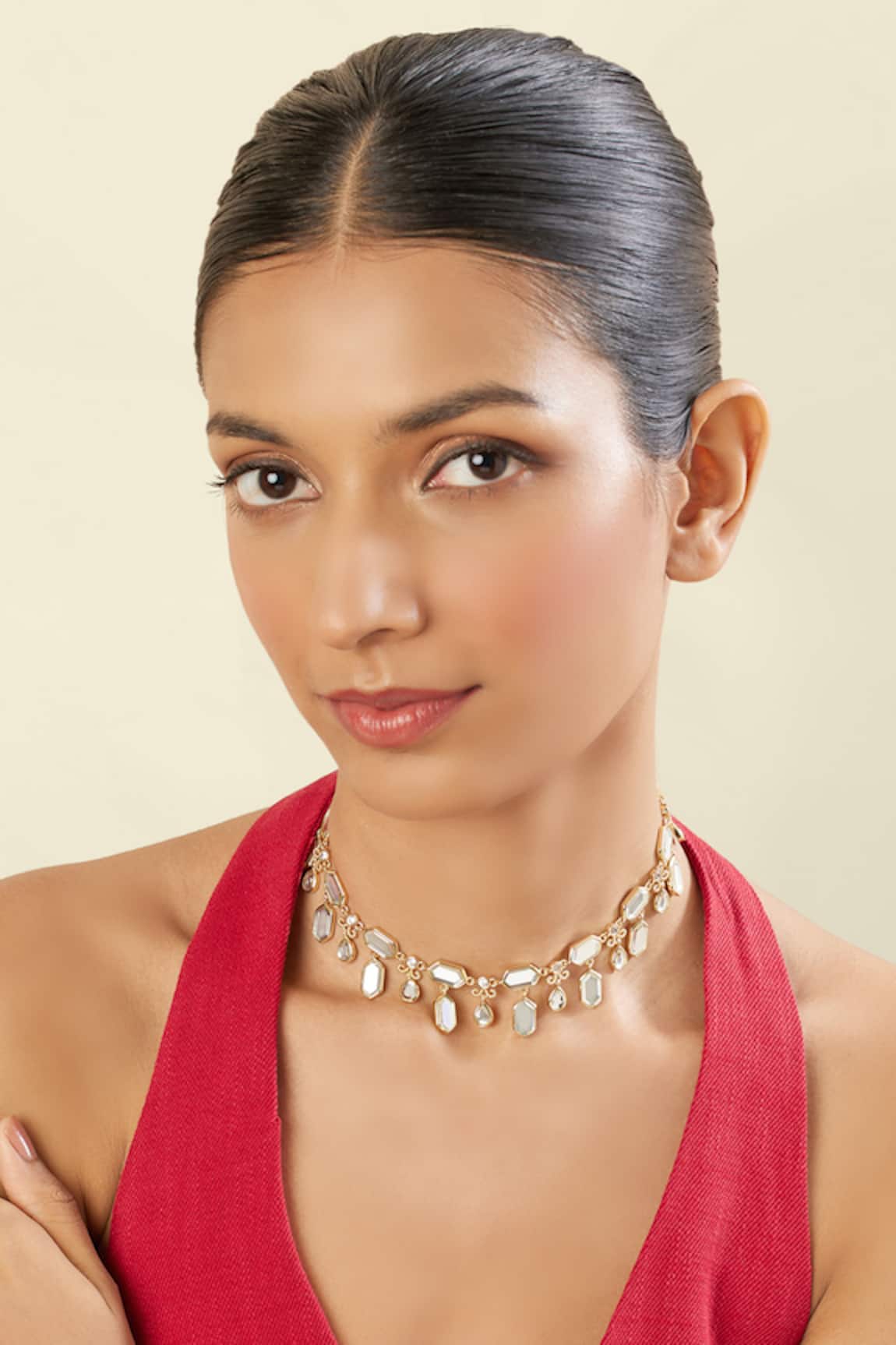 Isharya 18Kt Gold Plated Sombra Choker Necklace