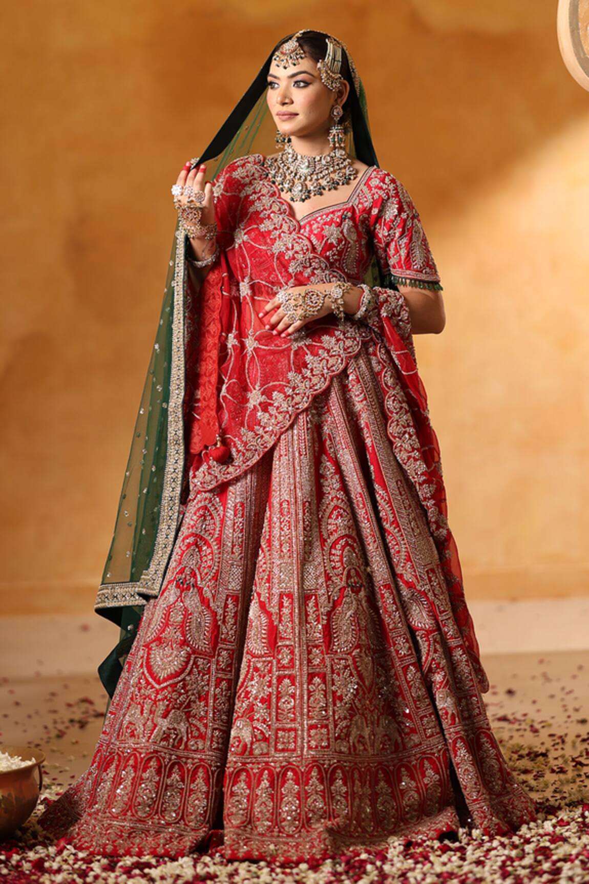 Mehar Zari Work Bridal Lehenga Set 