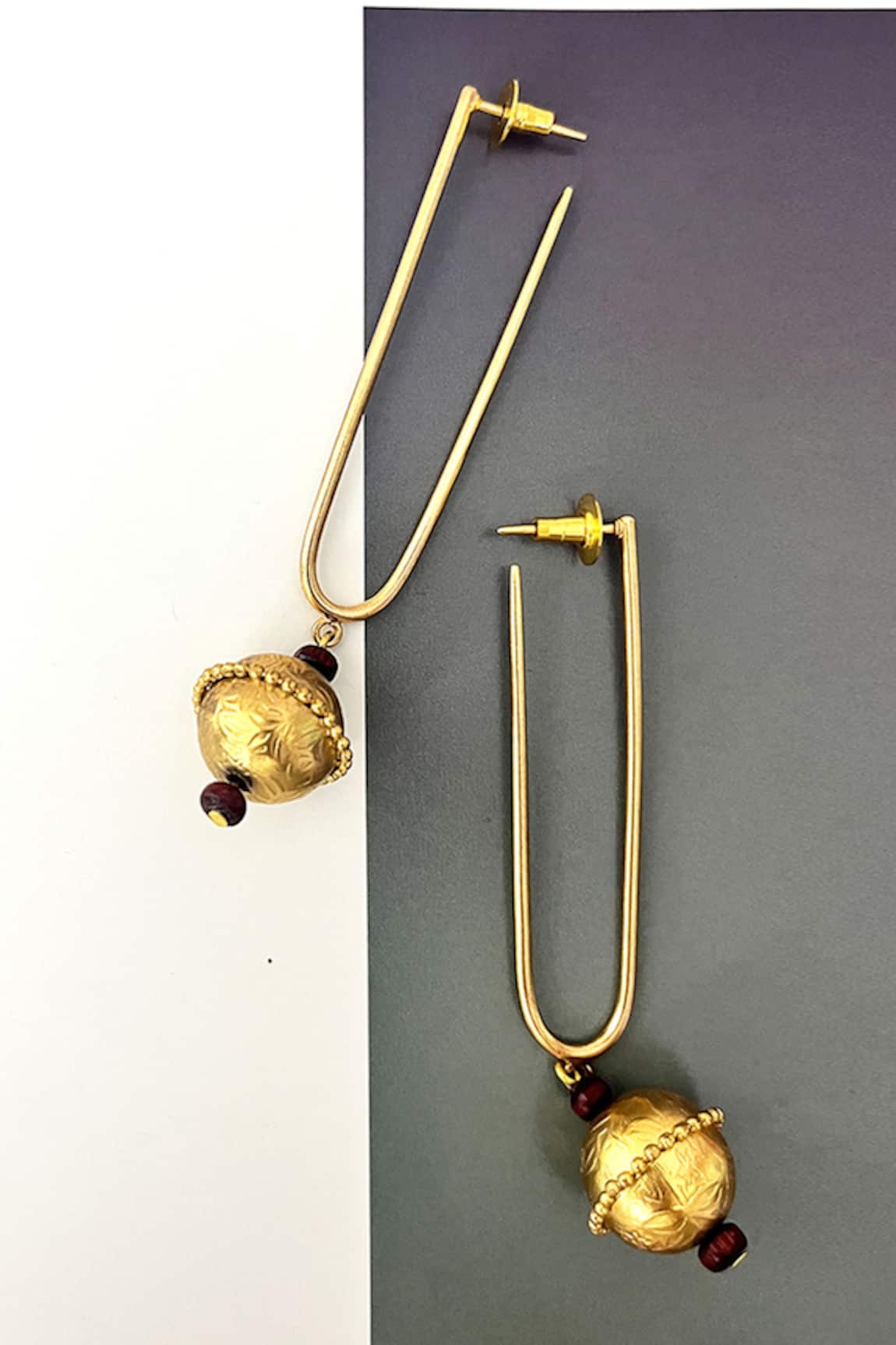 Suhani Pittie Aaliya Engraved Ball Earrings 