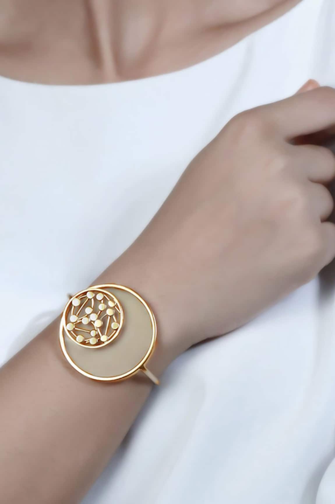 Suhani Pittie Acrylic & Dotted Tangent Circle Cuff 