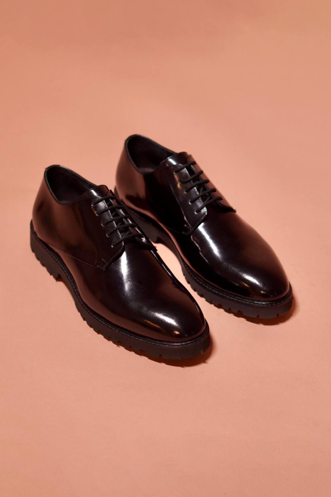 Dmodot Somerso Smooth Hide Leather Derby Shoes