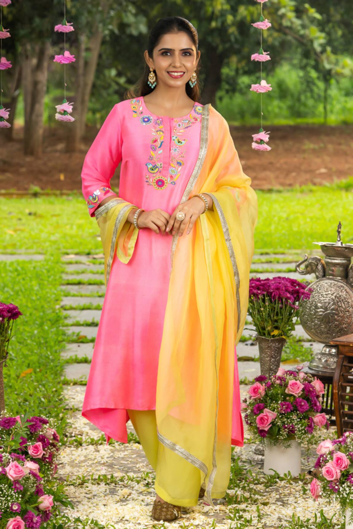 Panchhi By Kanupriya Tibrewala Phool Aur Panchhi Tunic Set