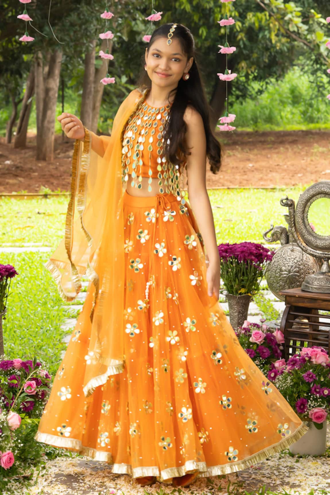 Panchhi By Kanupriya Tibrewala Ek Phool Lehenga Set