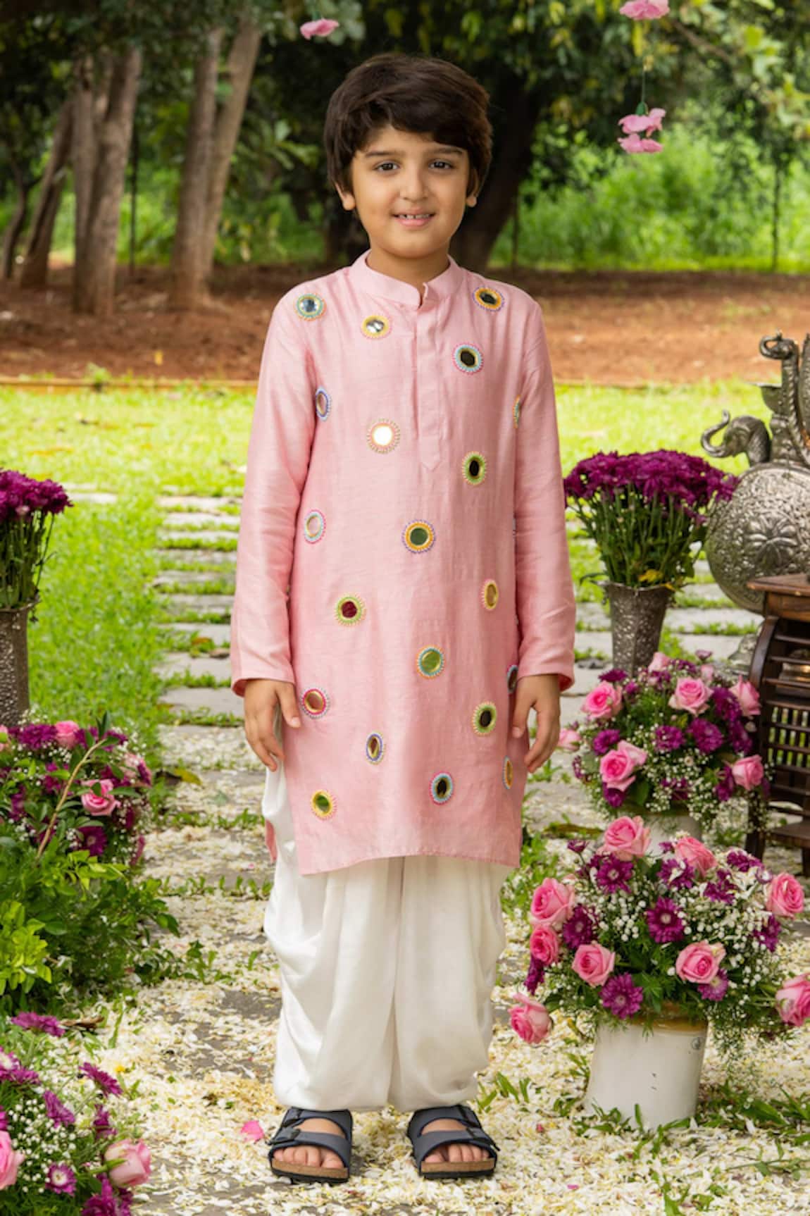 Panchhi By Kanupriya Tibrewala Gulab Bagh Kurta & Dhoti Pant Set