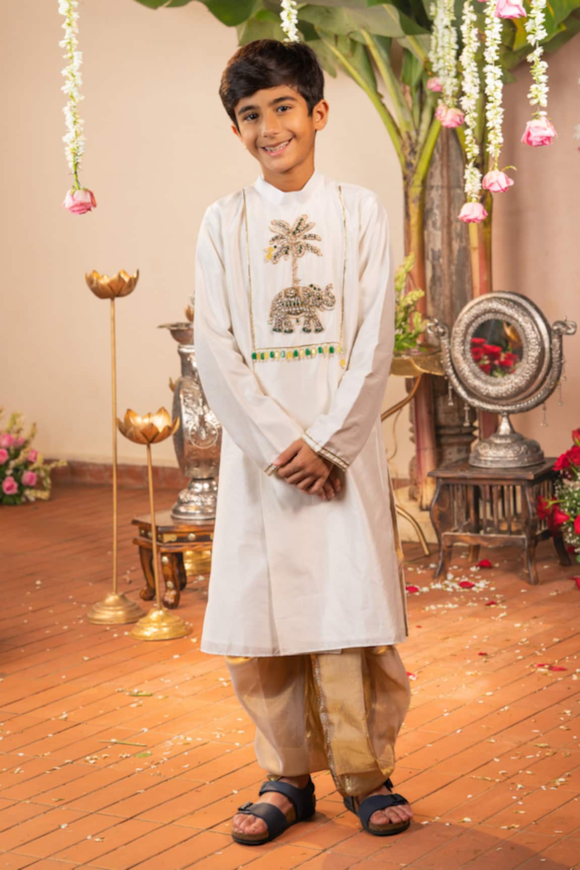 Panchhi By Kanupriya Tibrewala Swarna Bagh Kurta & Dhoti Pant Set 