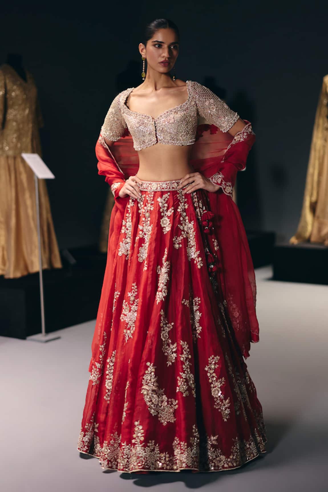 Sana Barreja The Scarlet Garden Embroidered Lehenga Set