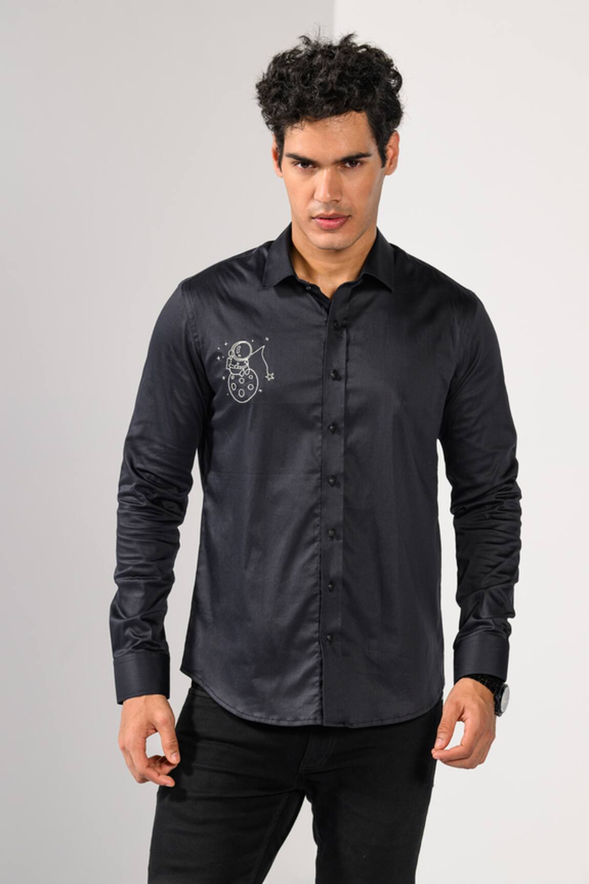 Kalpana Naik Space Explorer Thread Embroidered Shirt