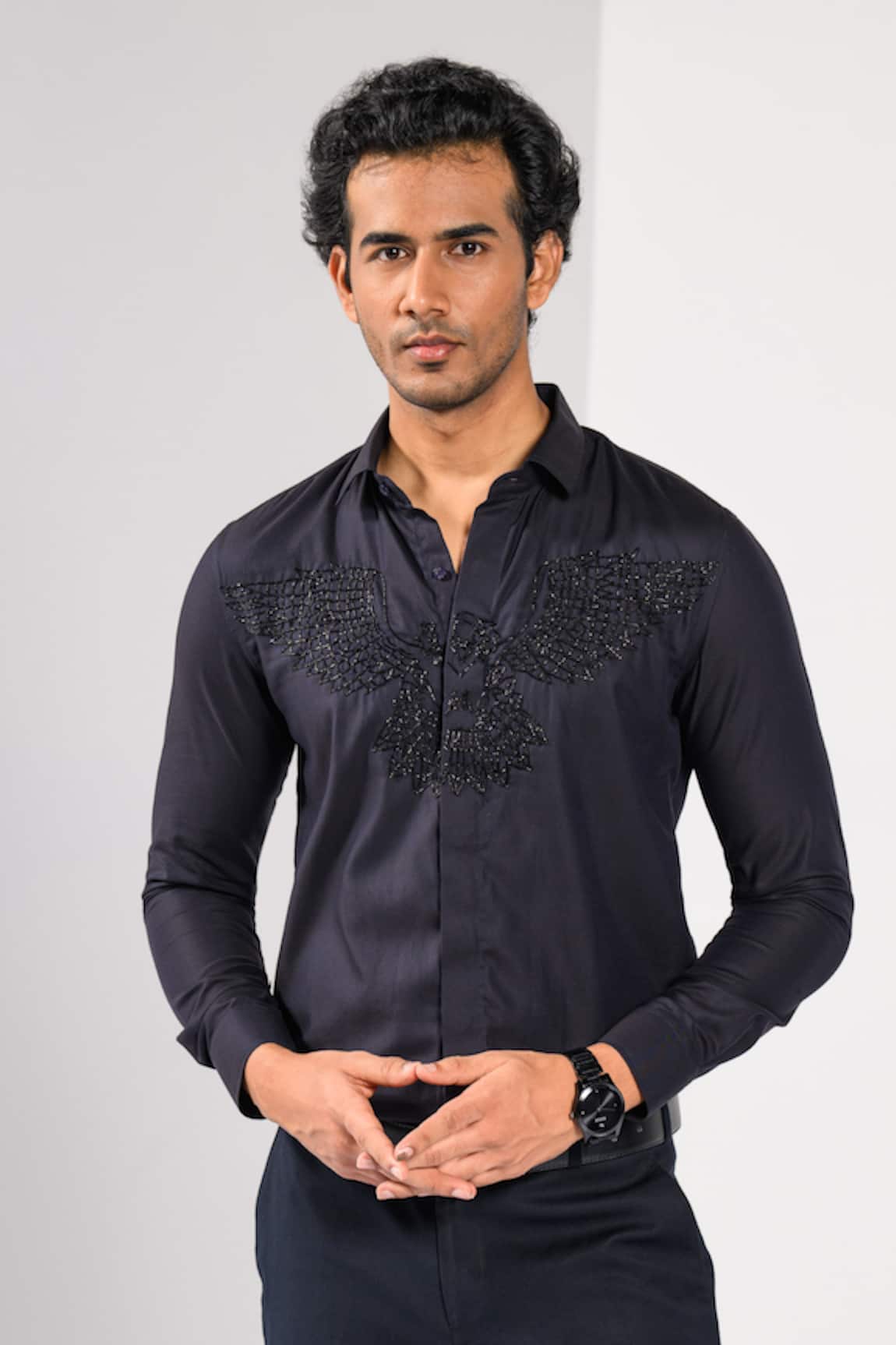Kalpana Naik Eagle Pride Hand Embroidered Shirt