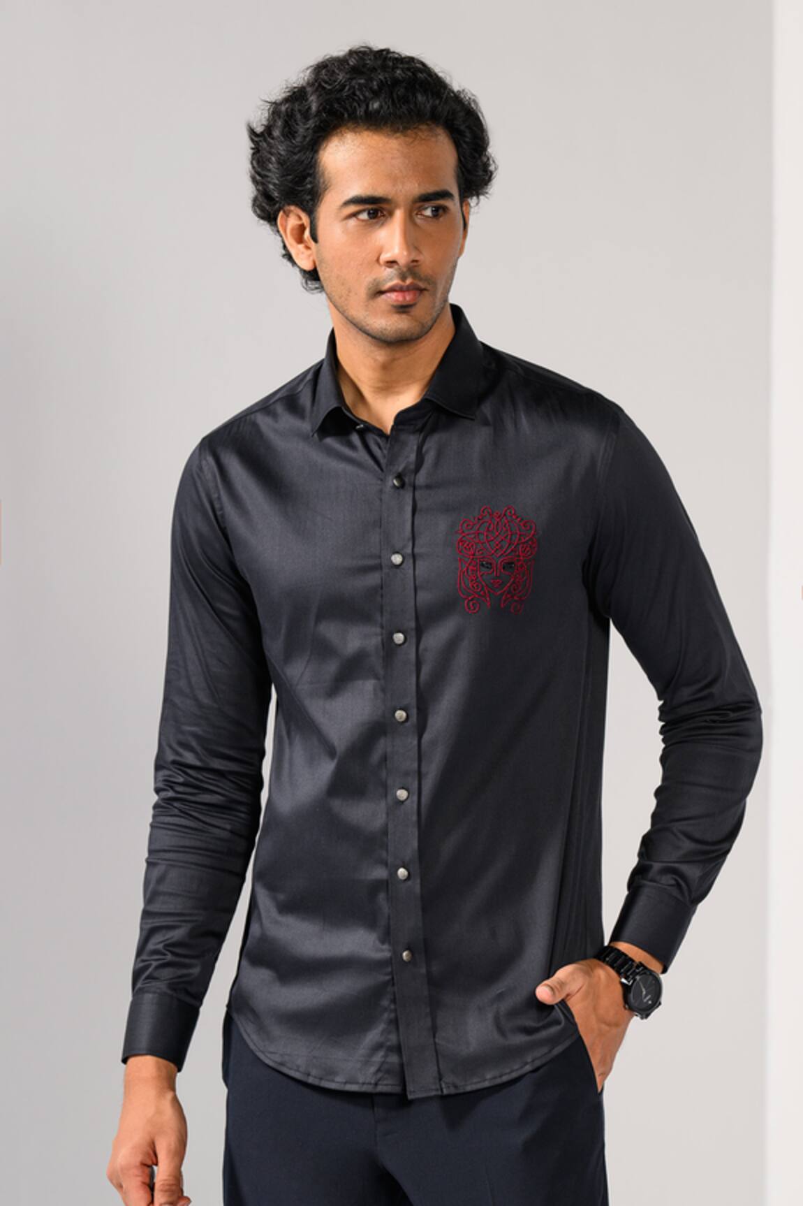 Kalpana Naik Embroidered Mystic Mask Shirt