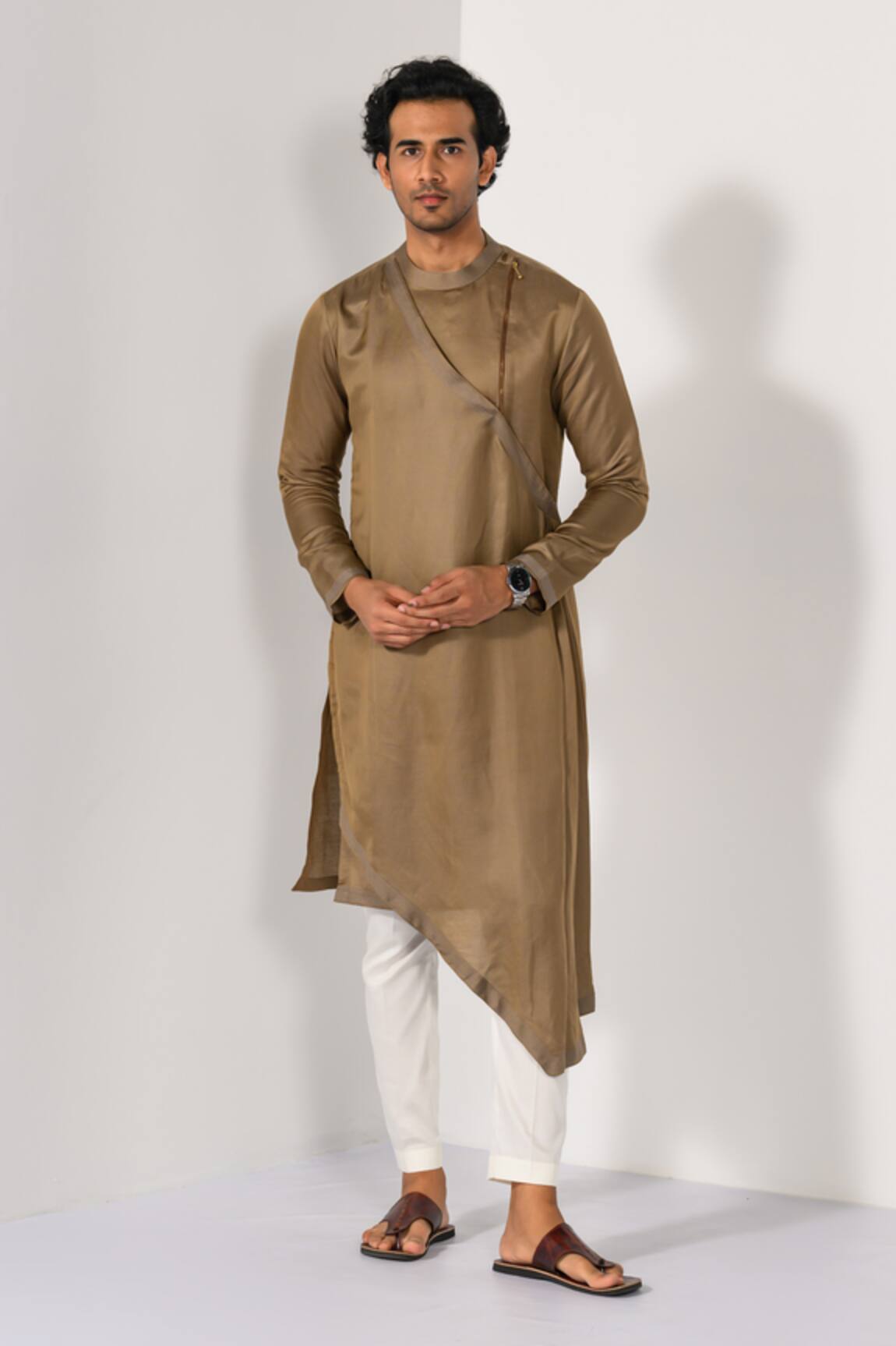 Kalpana Naik Imperial Drape Kurta & Slim Fit Pant Set 