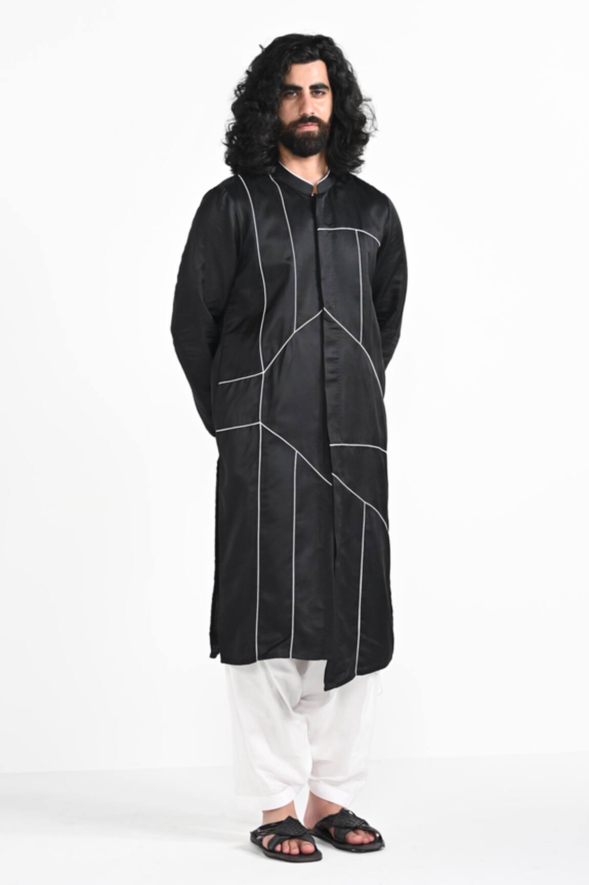 Kalpana Naik Black Hand Embroidered Kurta & Salwar Set 