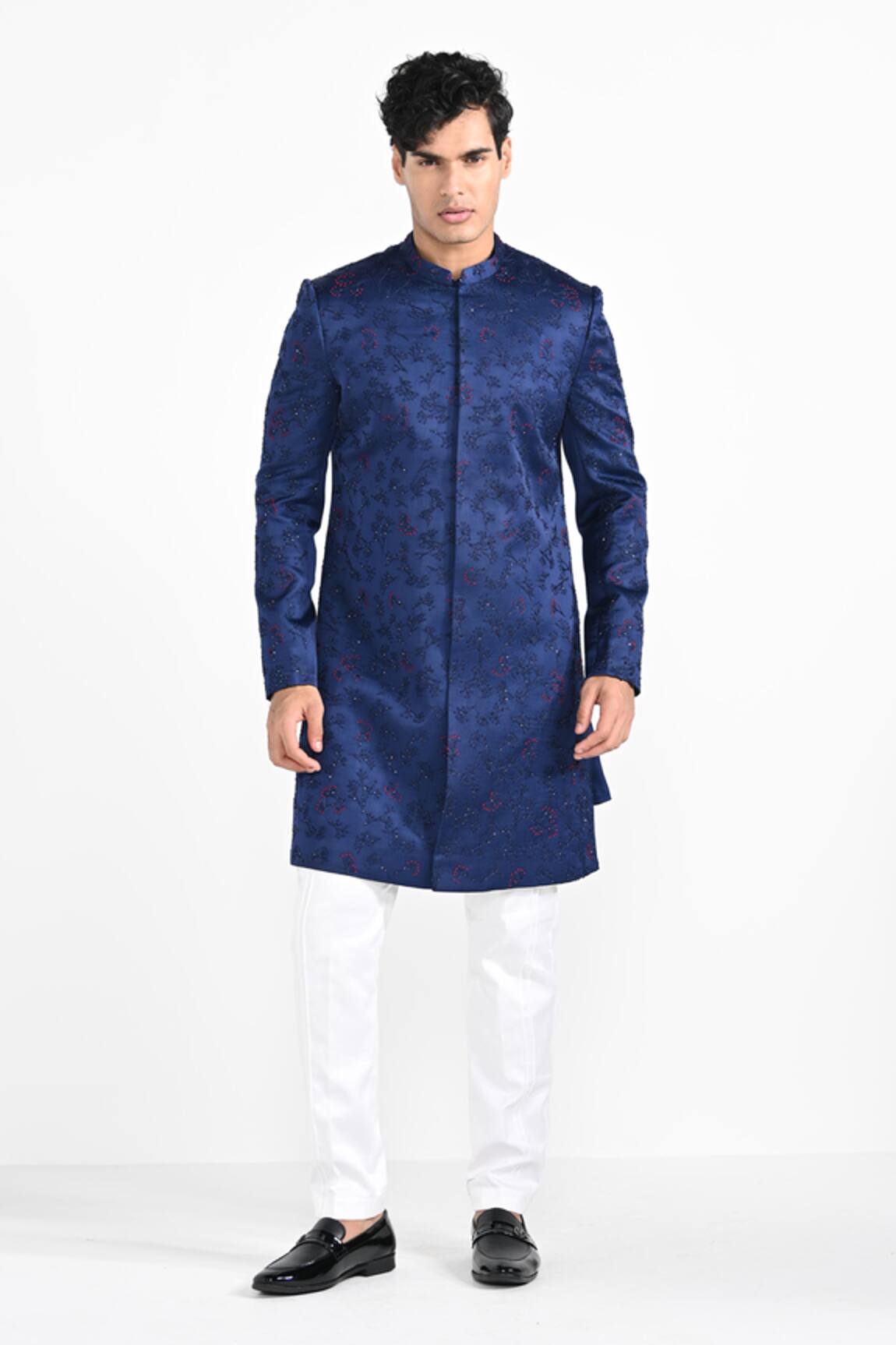 Kalpana Naik French Knot Cutdana Achkan & Pant Set 