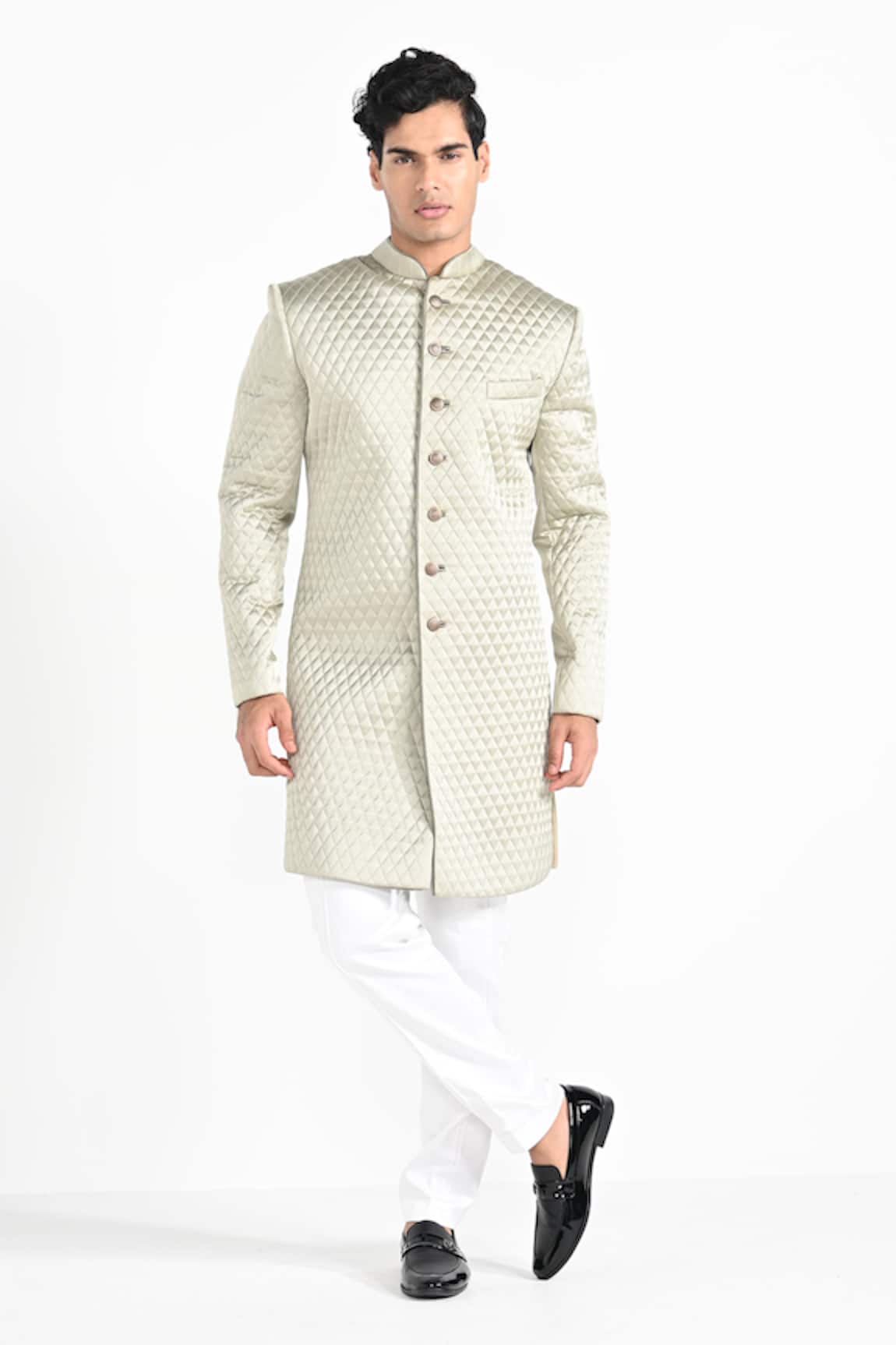 Kalpana Naik Quilted Achkan & Trouser Set 