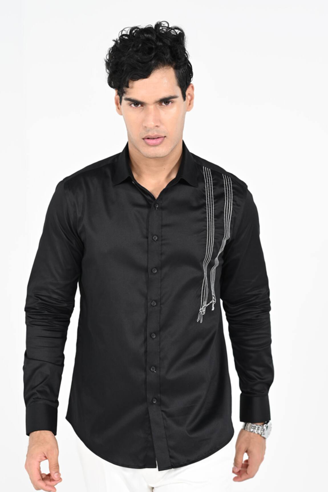 Kalpana Naik Swing Hand Embroidered Giza Cotton Shirt 