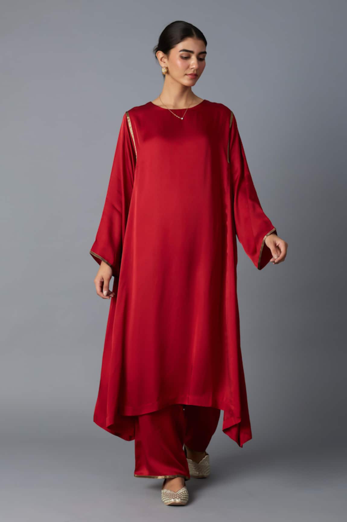 Vasstram Sabah Zari Panelled Kurta With Pant