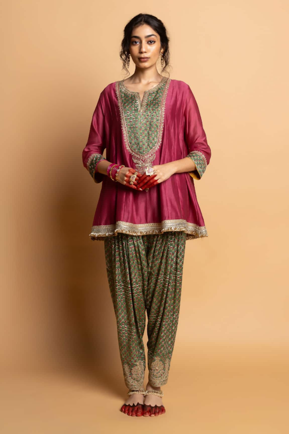 Pants And Pajamas Noor Embroidered Kurta