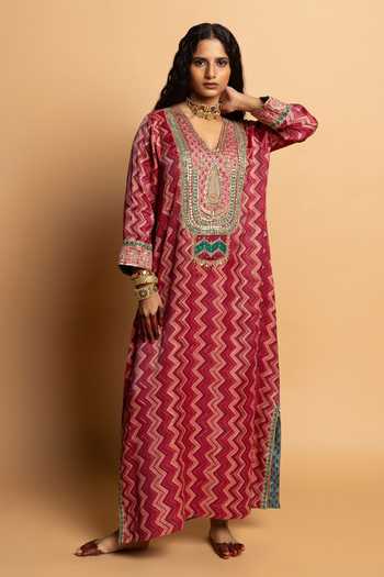 Pants And Pajamas Rajsi Roop Embroidered Kaftan 