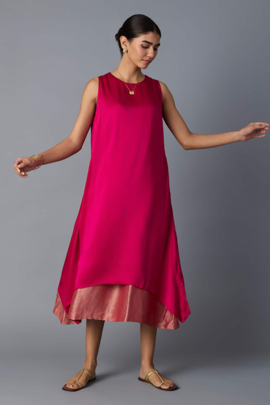 Vasstram Chameli Zari Striped Dress