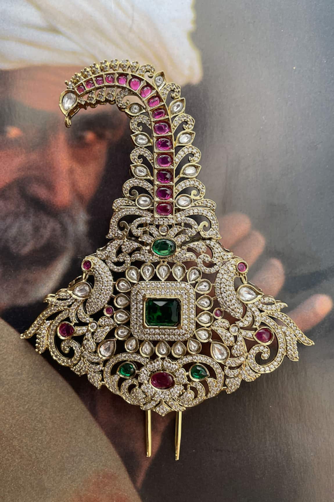 Saga Jewels Kundan Polki Stone & Pearl Kalangi 