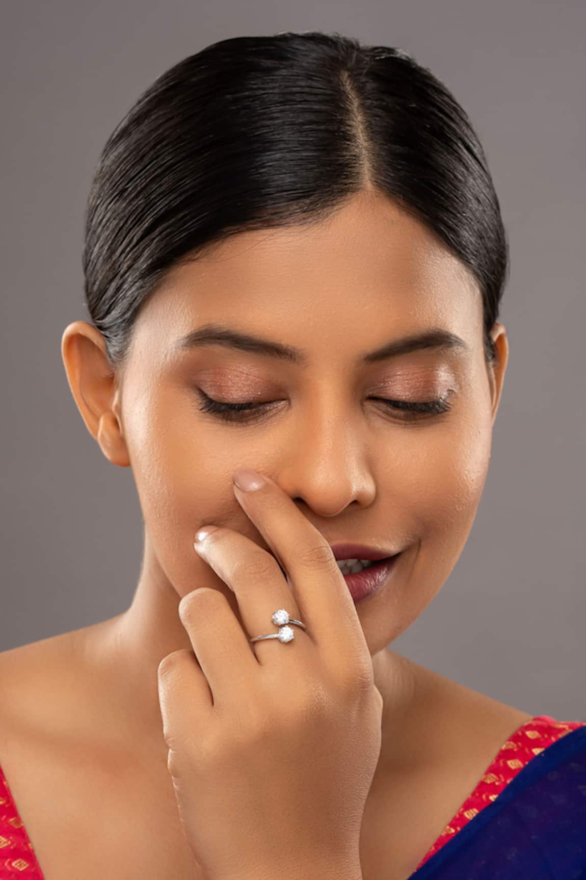 Sica Jewellery Liora Two Stone Embellished Open Ring 