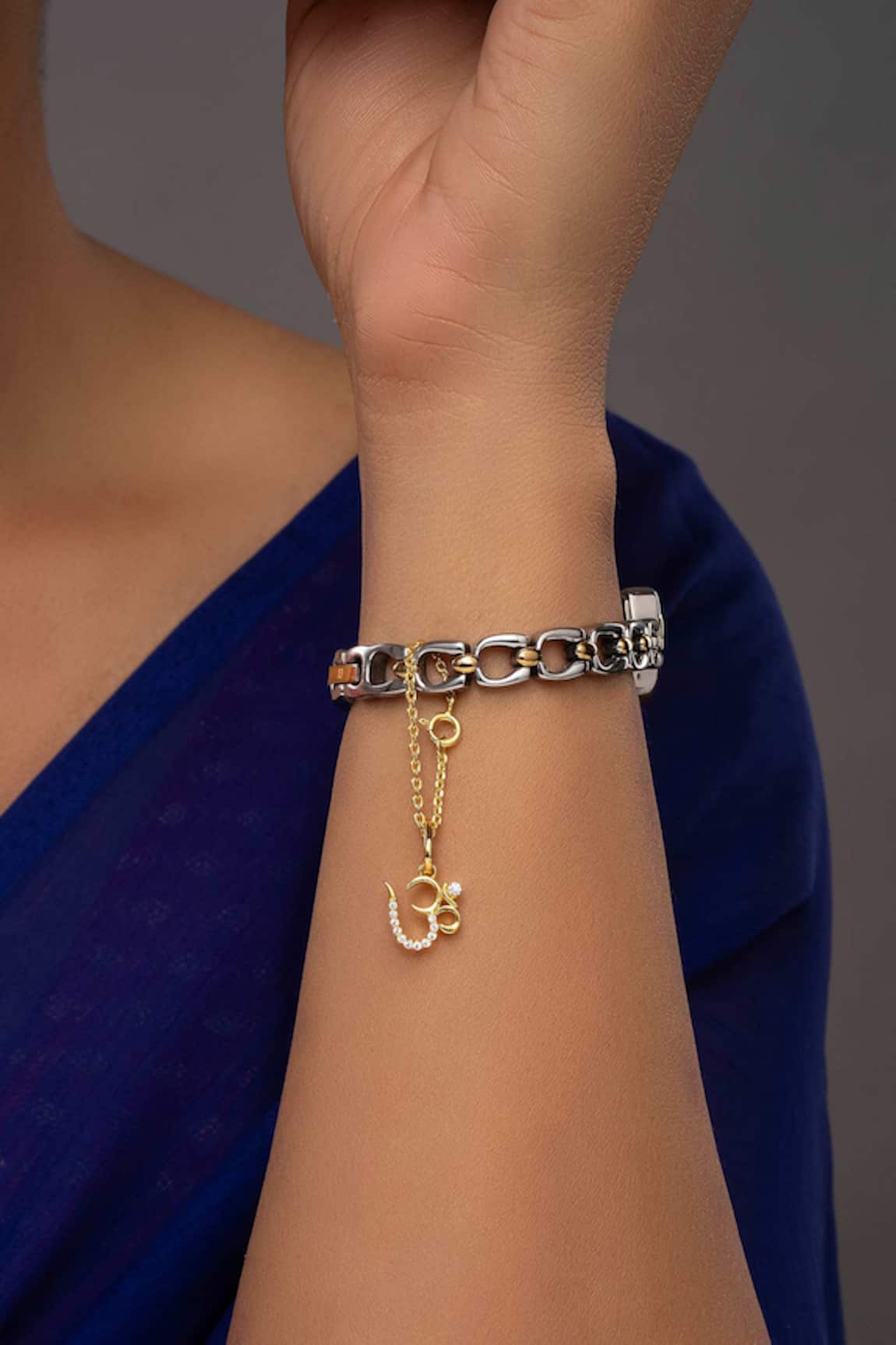 Sica Jewellery Aum Motif Embellished Watch Charm 