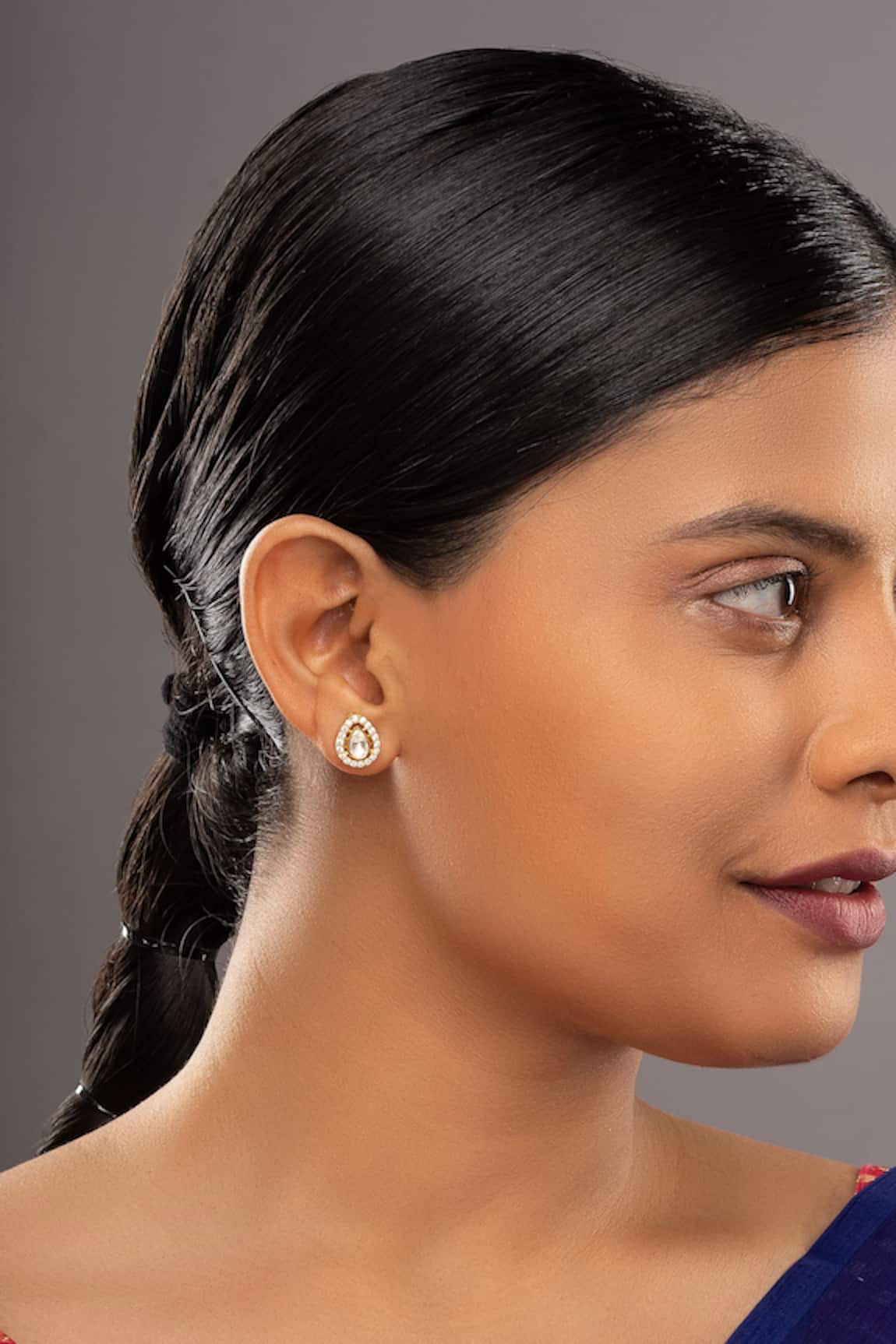 Sica Jewellery Avya Tear Drop Stone Stud Earrings 