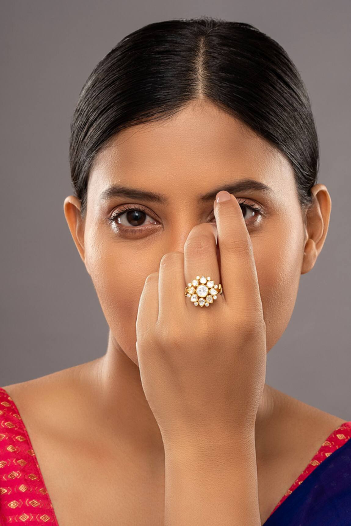 Sica Jewellery Miraya Designer Diamond Embellished Ring 